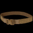 The Condor LCS Gun Belt is a tan tactical belt featuring reinforced stitching and a quick-release buckle, ideal for military or law enforcement use.